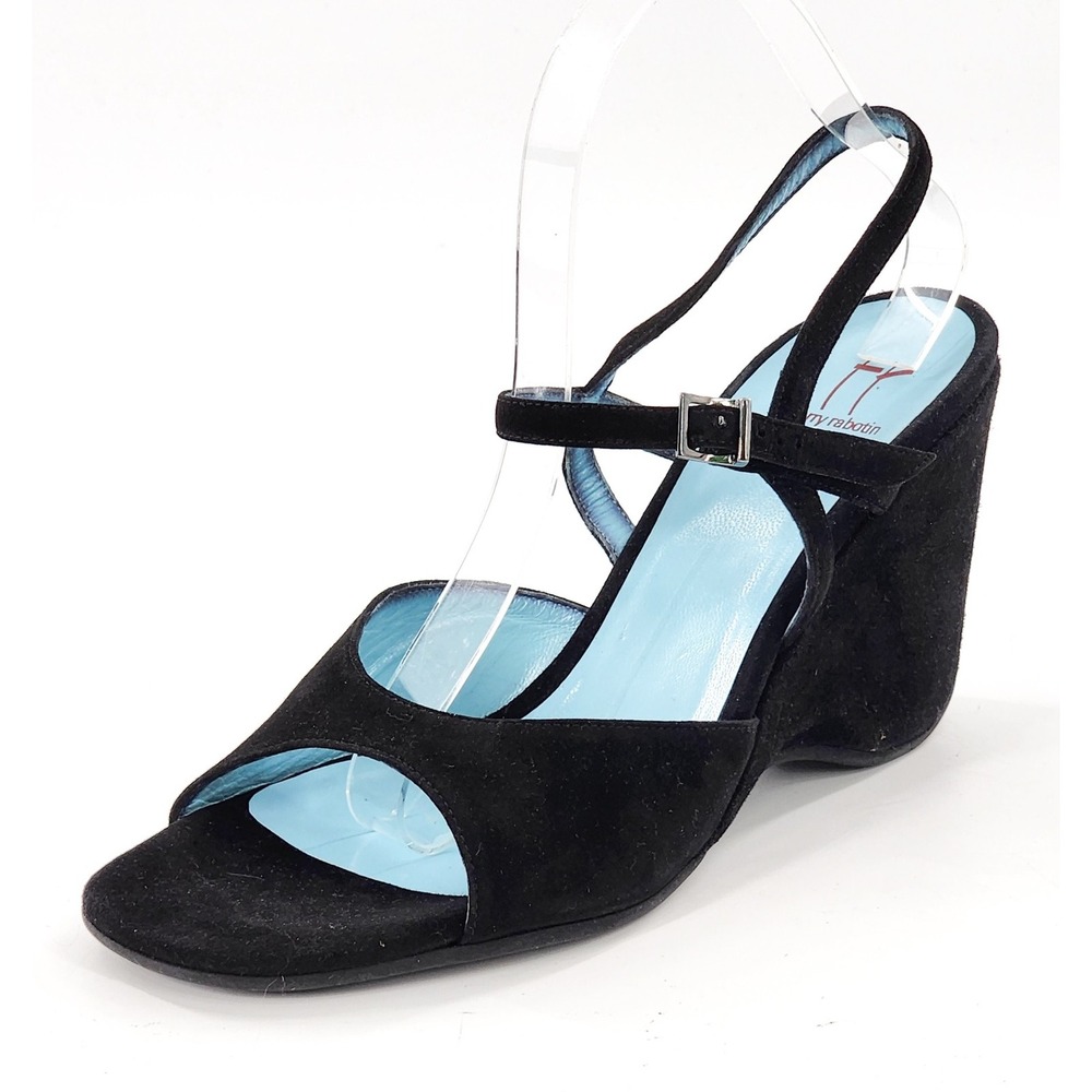 THIERRY RABOTIN Suede Slingback Wedge Sandals NEW Size 41